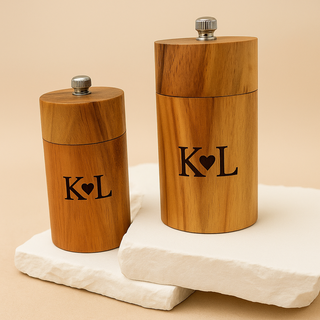 Personalised Salt and Pepper Grinder – Modern Kitchen Essential